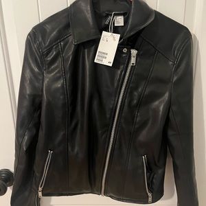 H + M Divided vegan leather Moto jacket